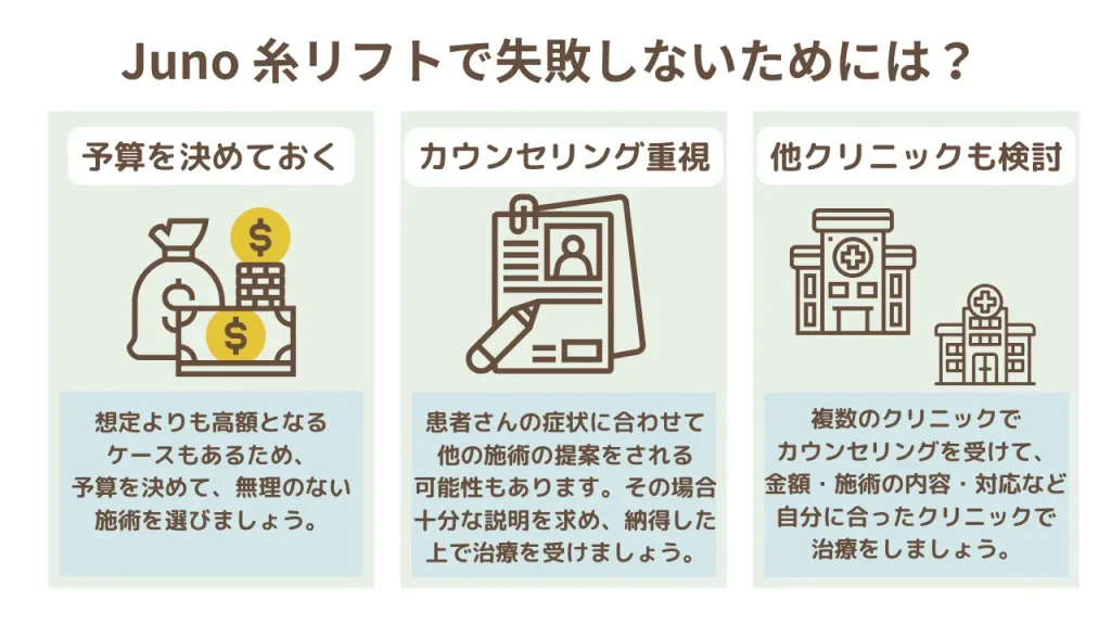 juno糸リフトで失敗しないためには？アイキャッチ画像